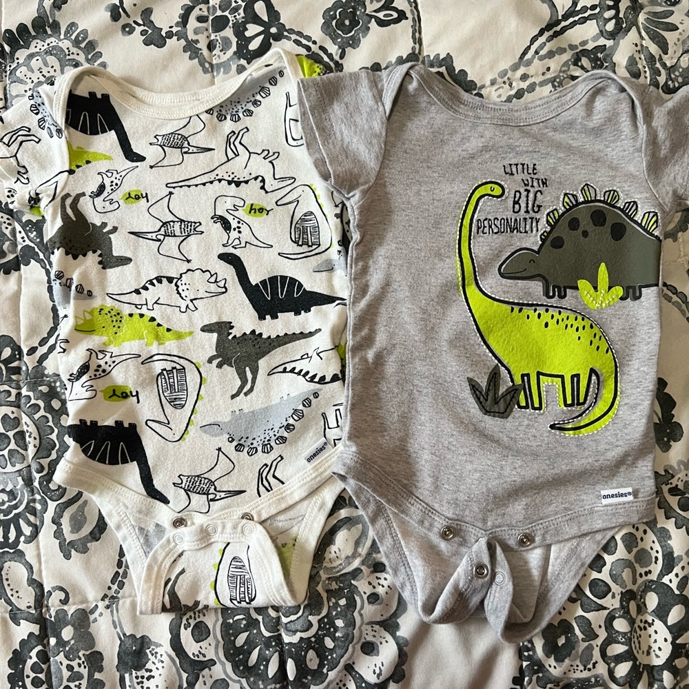 Baby dinosaur onesies 6-9 months